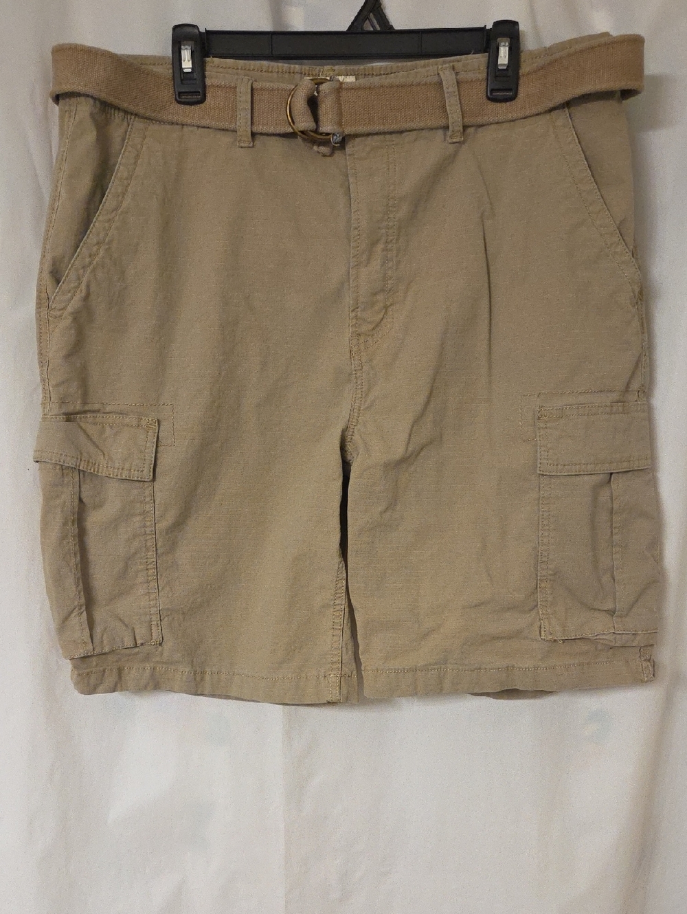 Men's Cargo Shorts with Belt - Khaki